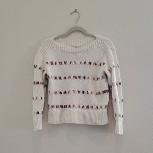 Lou & Grey Cream Multicolor Women's Sweater